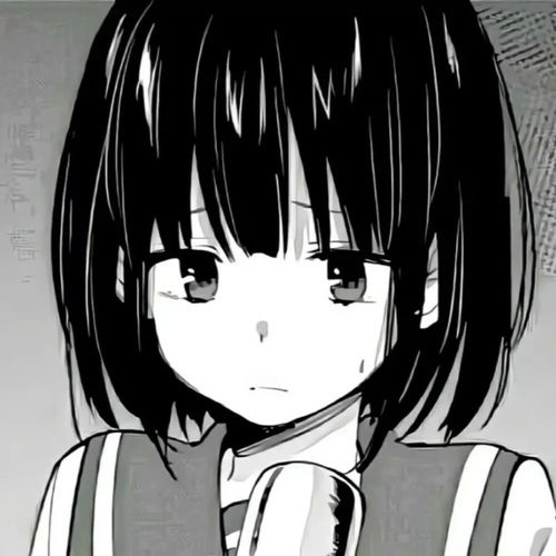 想成为你的例外和最爱动漫黑白漫画女生头像