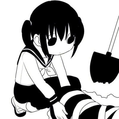 日系黑暗系列宅女动漫头像