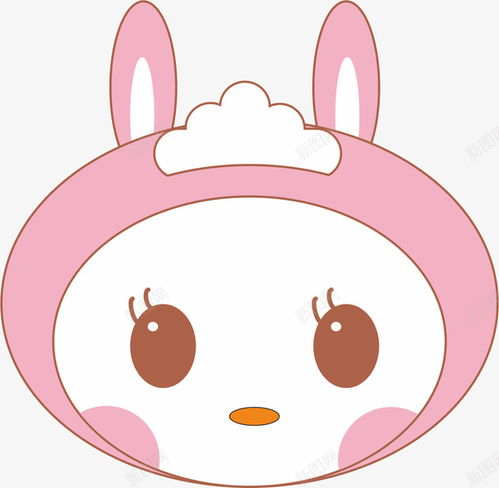 卡通头像小可爱兔头创意素材月兔素材
