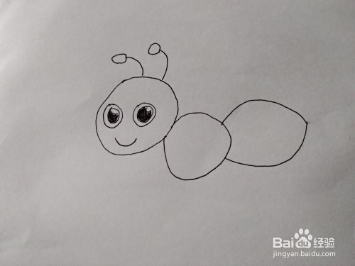 幼儿简笔画热门小蚂蚁的画法