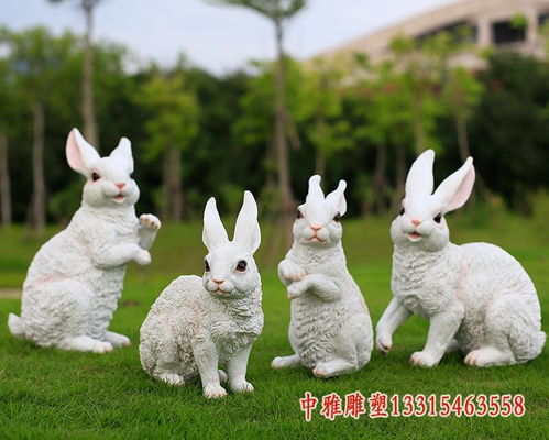 玻璃钢卡通兔子洛阳兔子玻璃钢雕塑价格