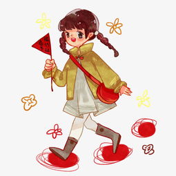 春节旅行女导游插画图片素材其他格式下载动漫人物大全