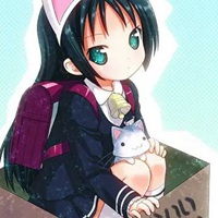 学生动漫头像女生校服穿校服背书包的动漫女学生头像