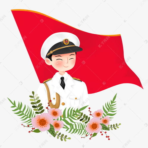 八一海军红色军人png素材图片免费下载千库网