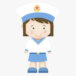 手绘国庆节可爱海军女兵图片素材其他格式下载动漫人物大全