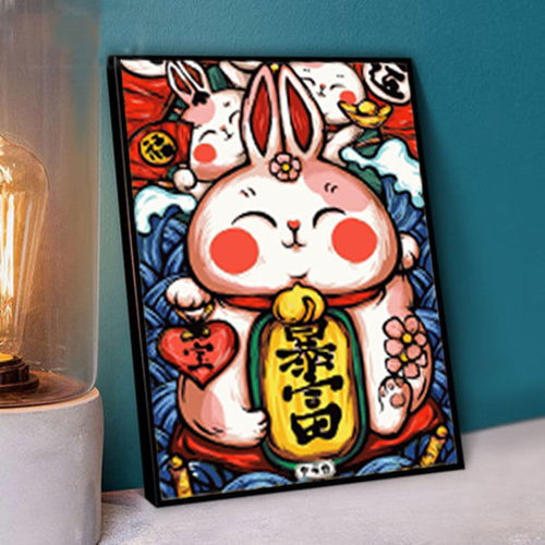 数字油画diy填色手工画动漫风景花卉人物抽象减压客厅卧室装饰画