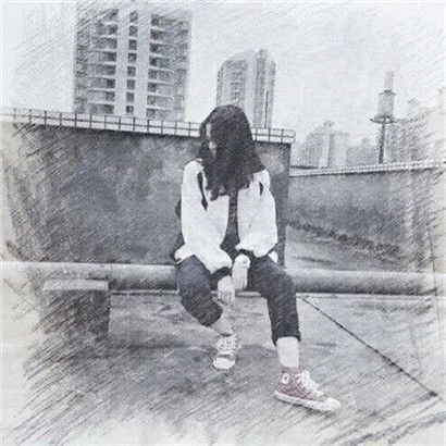 女生小清新手绘头像,安静甜美的女生写真