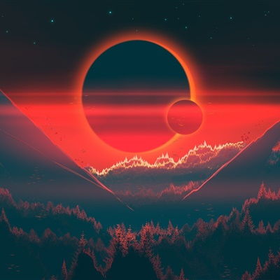 唯美动漫头像风景,唯美红色夕阳动漫风景图片