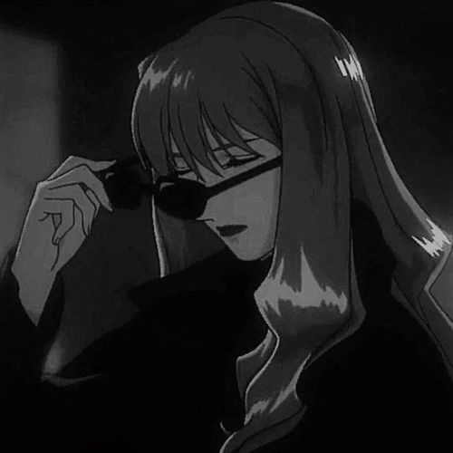 二次元女生头像动漫好看暗黑系的日漫风女头