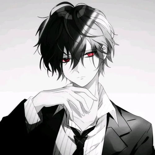 黑白动漫男生头像总有几个蠢货是我不能抛弃的朋友