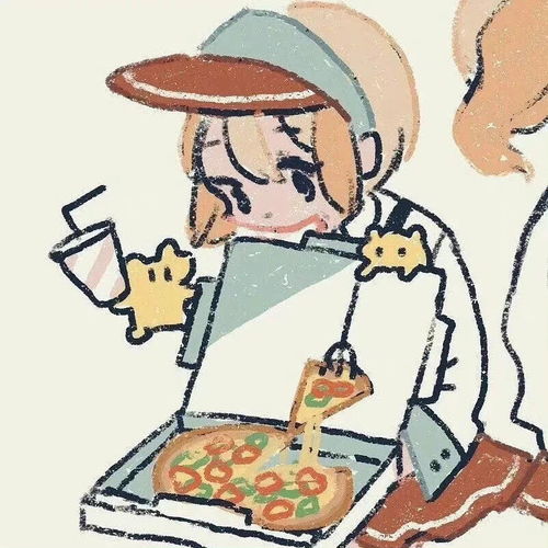 卡通闺蜜头像我的零食别人可以吃你可以吃完