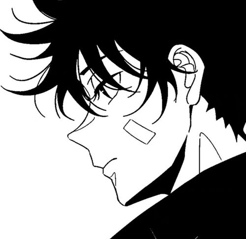 黑白动漫男头