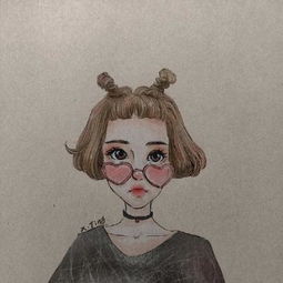 小清新短发女生手绘动漫头像