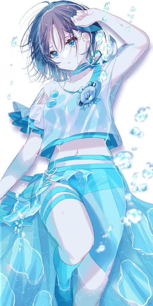 蓝色系二次元动漫美少女壁纸