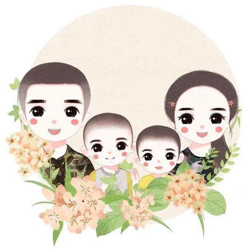 唯美全家福,一家三口四口五口微信头像