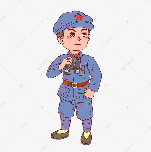 革命军人卡通人物素材图片免费下载千库网
