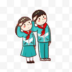 卡通红领巾小学生图片卡通红领巾小学生图片素材免费下载千库网