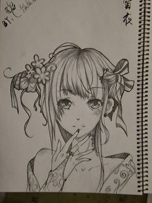 卡通动漫人物素描图片