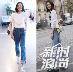 星扒客土酷穿搭回潮了看刘雯李宇春演绎牛仔裤老爹鞋