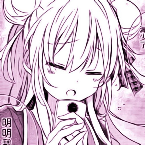 动漫女头粉色系日漫头像