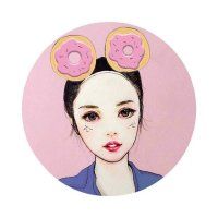 圆形动漫女头像你的名字我的姓氏