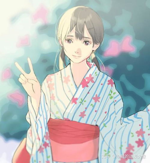 和风动漫头像自信十足的华丽美少女,对未来充满了希望