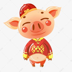 2019新年猪年可爱吉祥红色小猪免抠素材图片免费下载高清psd千库网图片编号11415316