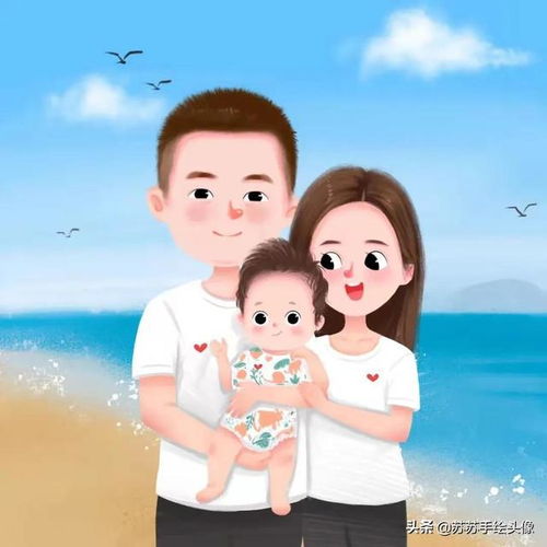 换个头像吧,呆萌可爱的卡通全家福头像,生活充满乐趣