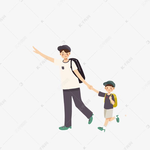 卡通爸爸和孩子免抠图素材图片免费下载千库网