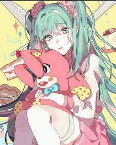 初音未来抱兔子的图片