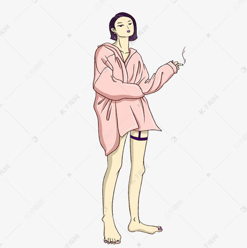 手绘卡通短发高个子酷女孩素材图片免费下载千库网