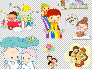 卡通儿童小孩小学生幼儿学习开学图片素材图片下载png素材