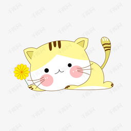 黄色软萌可爱小猫咪卡通素材图片免费下载千库网