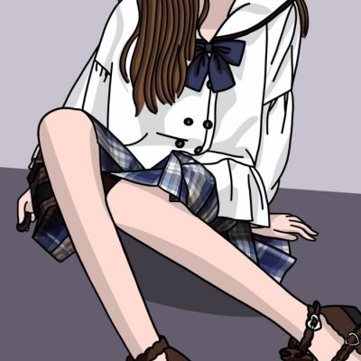 女生手绘头像简约可爱温柔一个傻傻的爱笑女孩