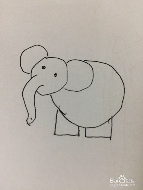 教孩子按步骤画大象