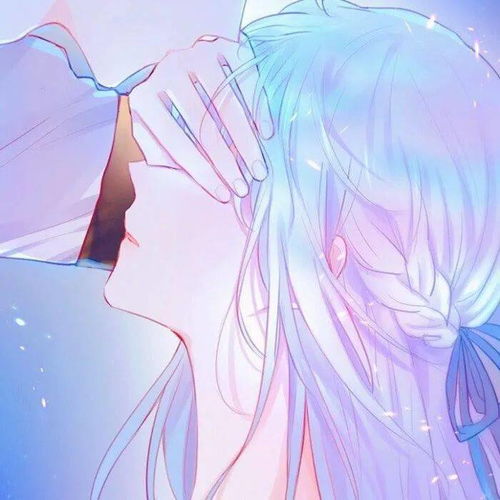 绝美蓝色系紫色系动漫情侣头像吖