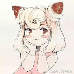 喜欢重金属摇滚的小姐姐,竟画出了小清新二次元动漫手绘