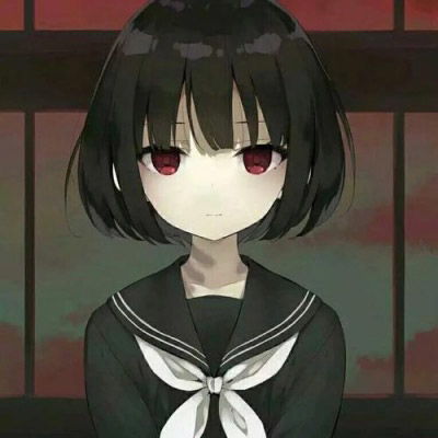 丧系女头动漫黑白黑暗系病娇动漫女头