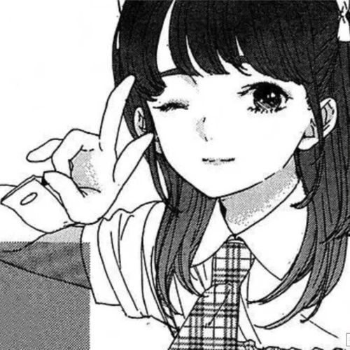可盐可甜的黑白漫画风女头