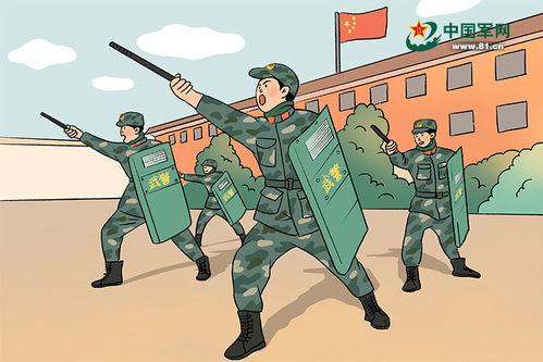 军营漫画武警官兵这样学习两会精神
