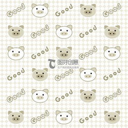 卡通小猪印花图案设计图案原创艺术风psd图片素材下载图芽创意