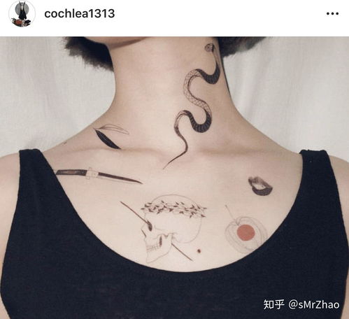smrzhao纹身推荐第154期黑白动漫黑魔法少女森系纹身