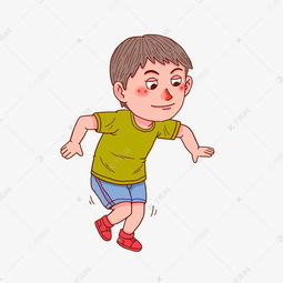 卡通人物锻炼身体男孩腿软素材图片免费下载千库网