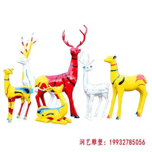 大型玻璃钢鹿雕塑包头玻璃钢雕塑鹿