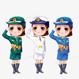 手绘国庆军人海陆空png图片素材免费下载psd格式20002000像素熊猫办公