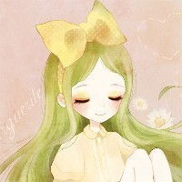 求qq头像动漫女生绿色长发