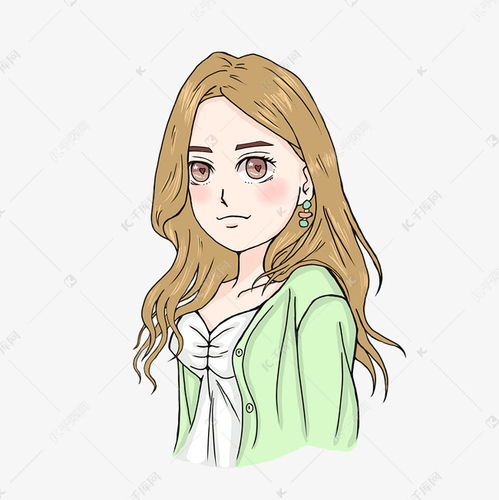 卡通手绘美少女q版人物小清新素材图片免费下载千库网