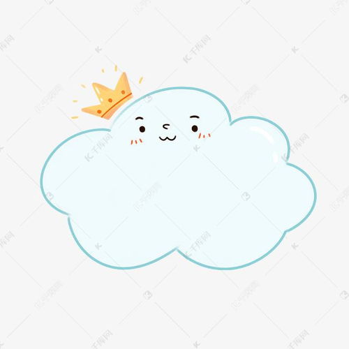 手绘卡通小清新可爱浅蓝色白云边框设计素材图片免费下载千库网
