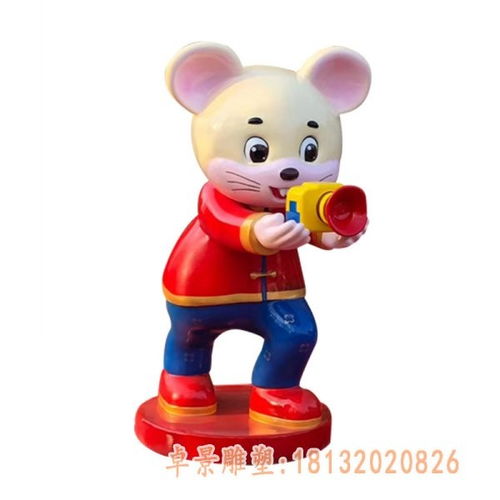 玻璃钢卡通老鼠湖州卡通老鼠树脂雕塑生产厂家