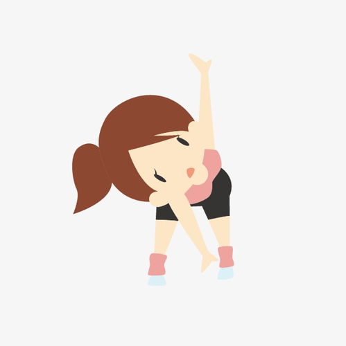 卡通运动小人图片健身图片健身的女孩课间操素材图片免费下载高清装饰图案png千库网图片编号94606